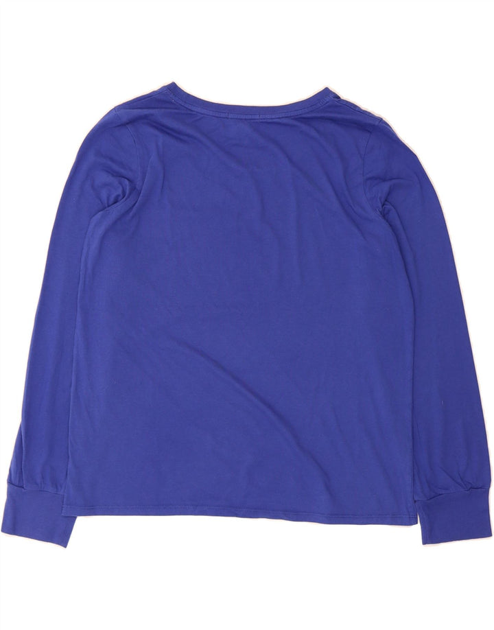 TOMMY HILFIGER Womens Top Long Sleeve UK 14 Medium Blue Cotton Vintage Tommy Hilfiger and Second-Hand Tommy Hilfiger from Messina Hembry 
