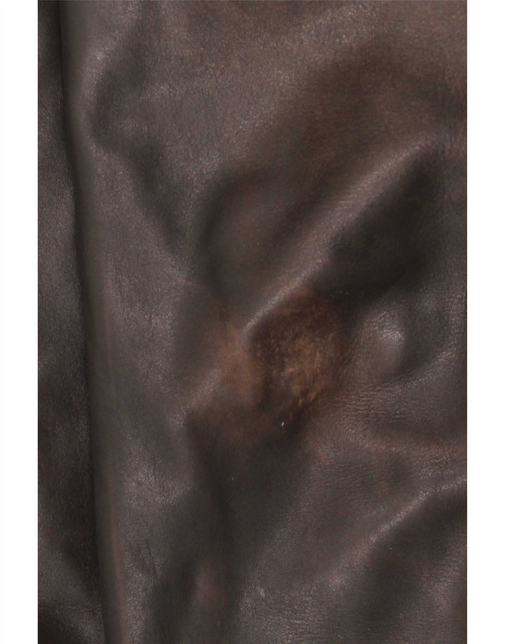 Pantaloni dritti in pelle da uomo Spirit IT 48 medio W30 L34 Marrone