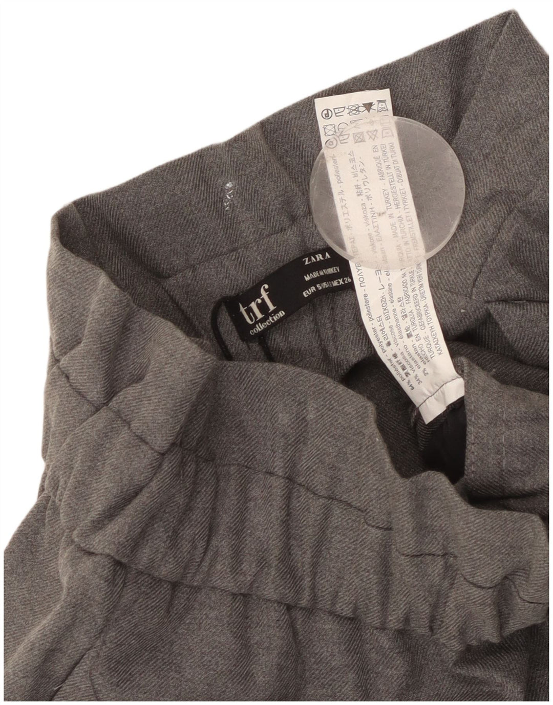 Pantaloni corti da donna Zara piccoli W26 L24 poliestere grigio