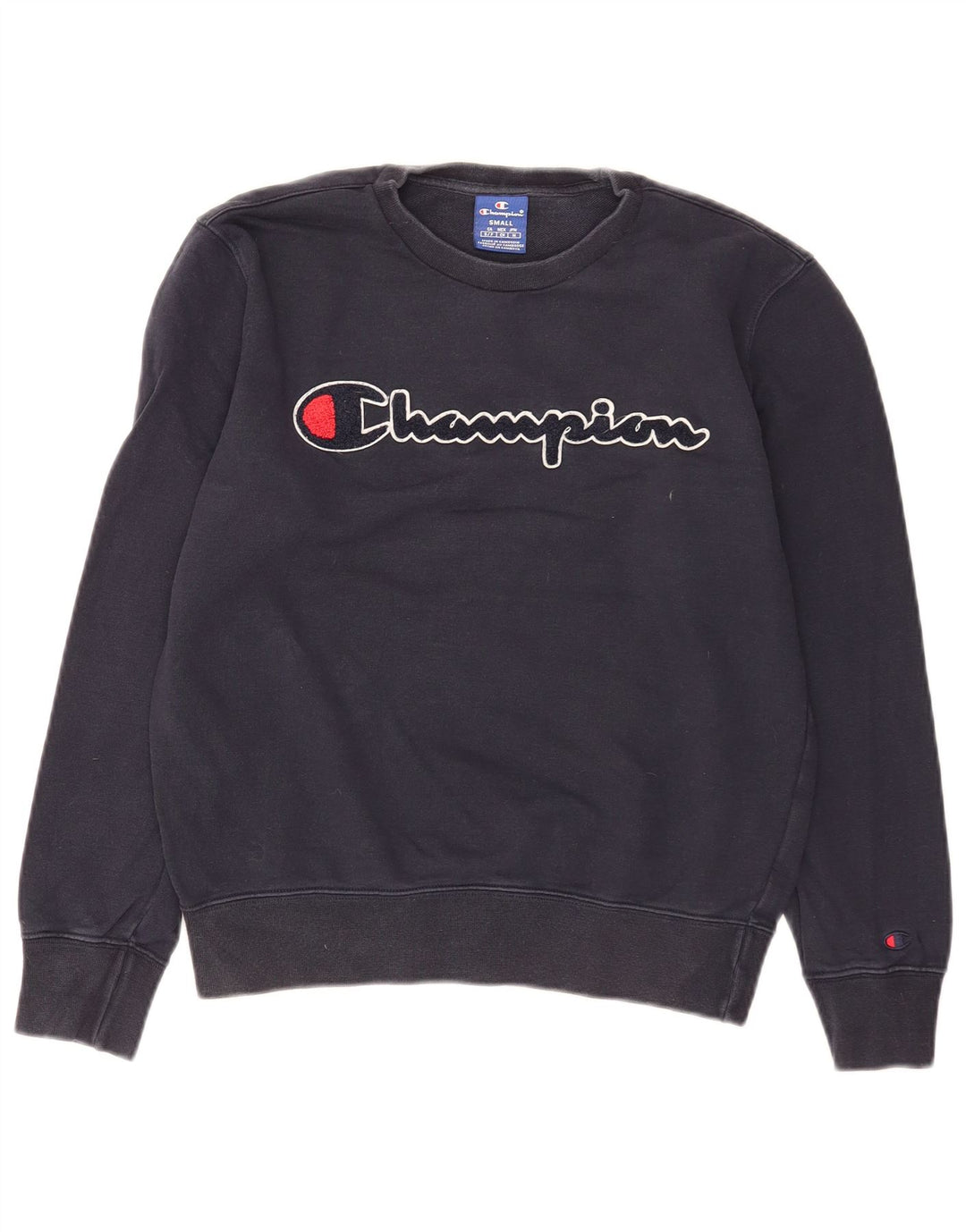 Felpa grafica da uomo Champion, piccola, in cotone blu navy