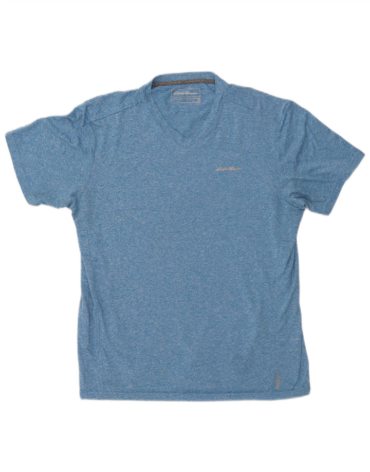 T-shirt da uomo EDDIE BAUER Top in poliestere chiazzato blu medio