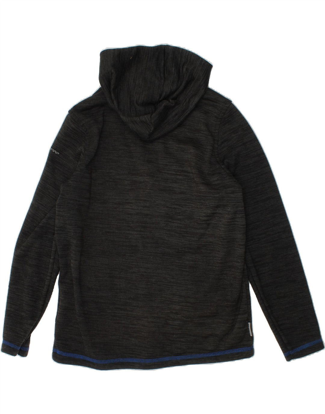 TRESPASS Boys Zip Hoodie Sweater 11-12 Years Grey Pinstripe Polyester Vintage Trespass and Second-Hand Trespass from Messina Hembry 