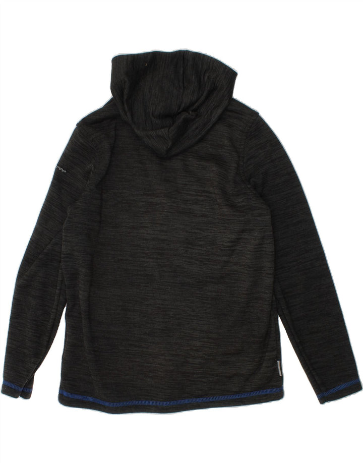 TRESPASS Boys Zip Hoodie Sweater 11-12 Years Grey Pinstripe Polyester Vintage Trespass and Second-Hand Trespass from Messina Hembry 