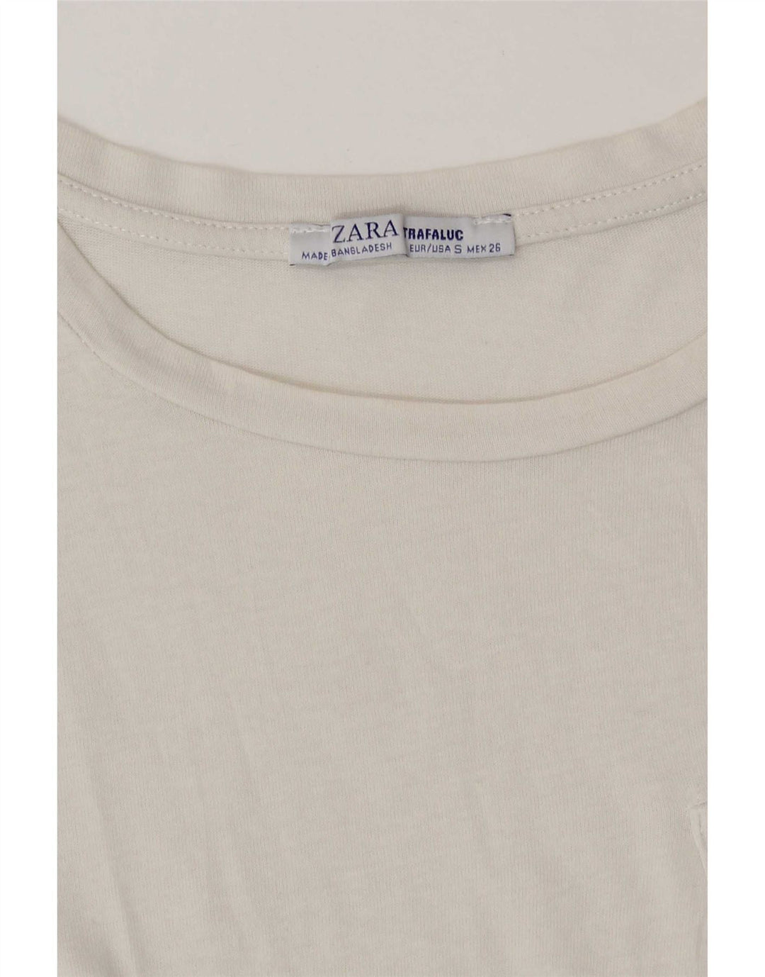 T-shirt Zara da donna Top UK 10 piccola bianca