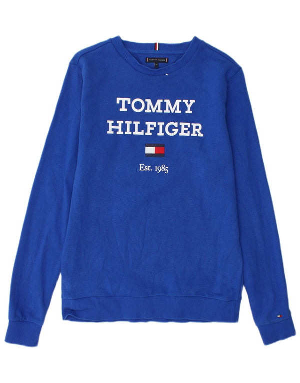 Felpa grafica da bambino Tommy Hilfiger 13-14 anni in cotone blu