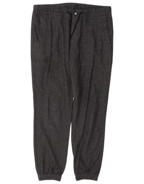Pantaloni chino da uomo Massimo Dutti EU 42 Large W32 L28 Grigio a spina di pesce