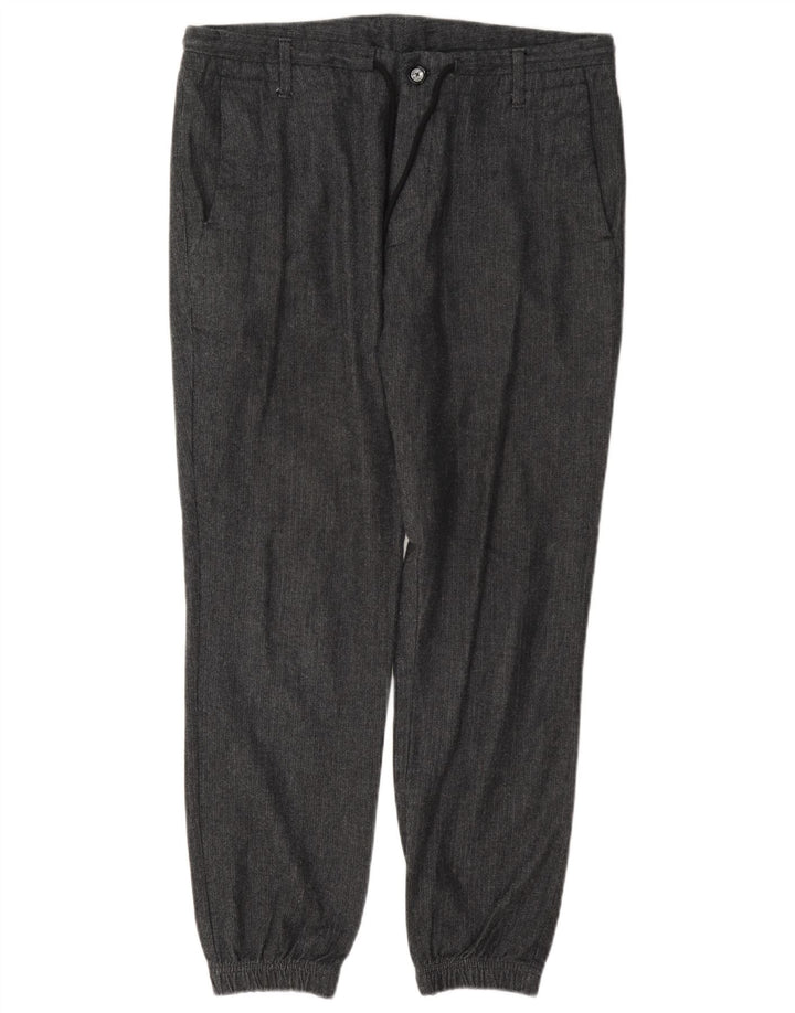 Pantaloni chino da uomo Massimo Dutti EU 42 Large W32 L28 Grigio a spina di pesce