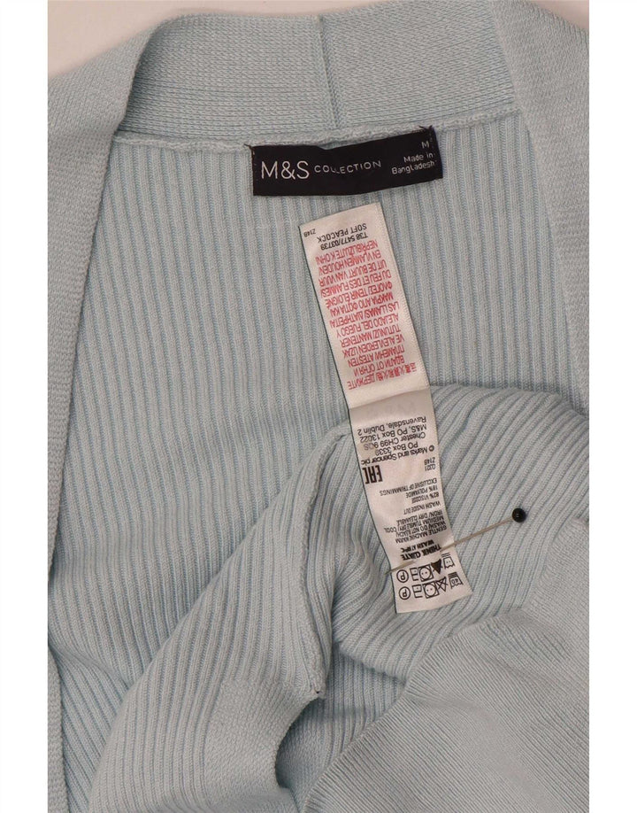 Maglione cardigan lungo da donna Marks & Spencer UK 14 Blu medio