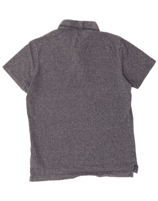 Polo da uomo SUPERDRY grande in cotone chiazzato grigio