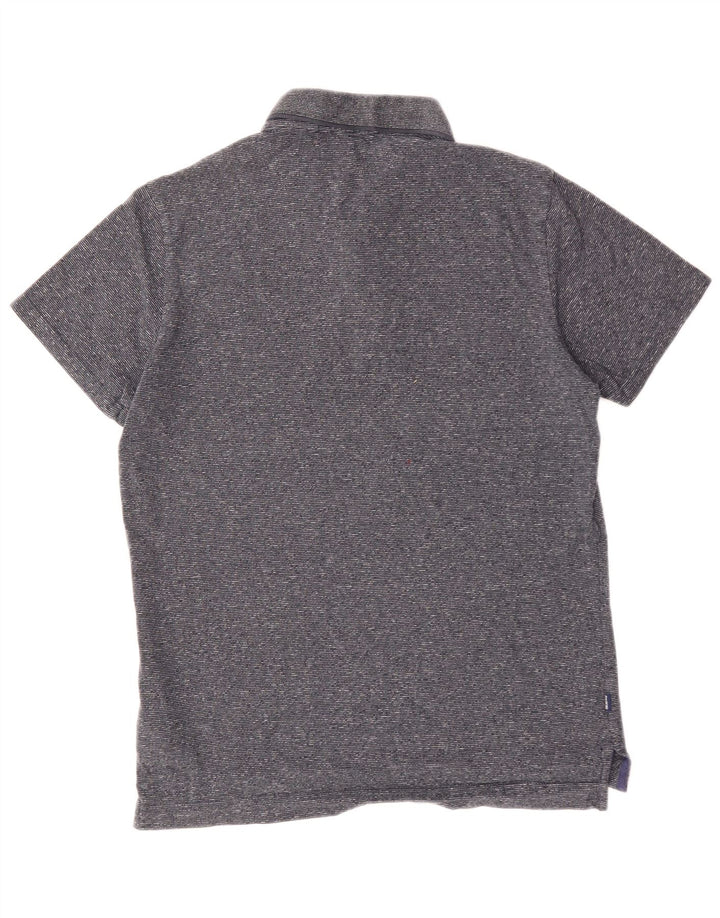 Polo da uomo SUPERDRY grande in cotone chiazzato grigio