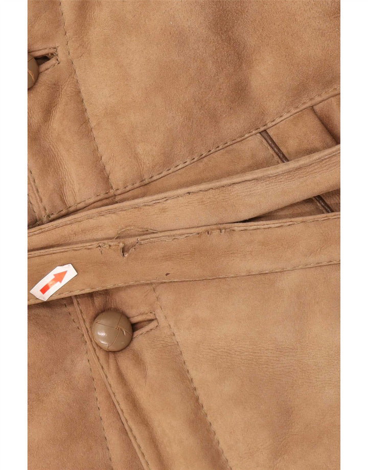 Cappotto vintage da uomo in shearling IT 46 piccolo beige