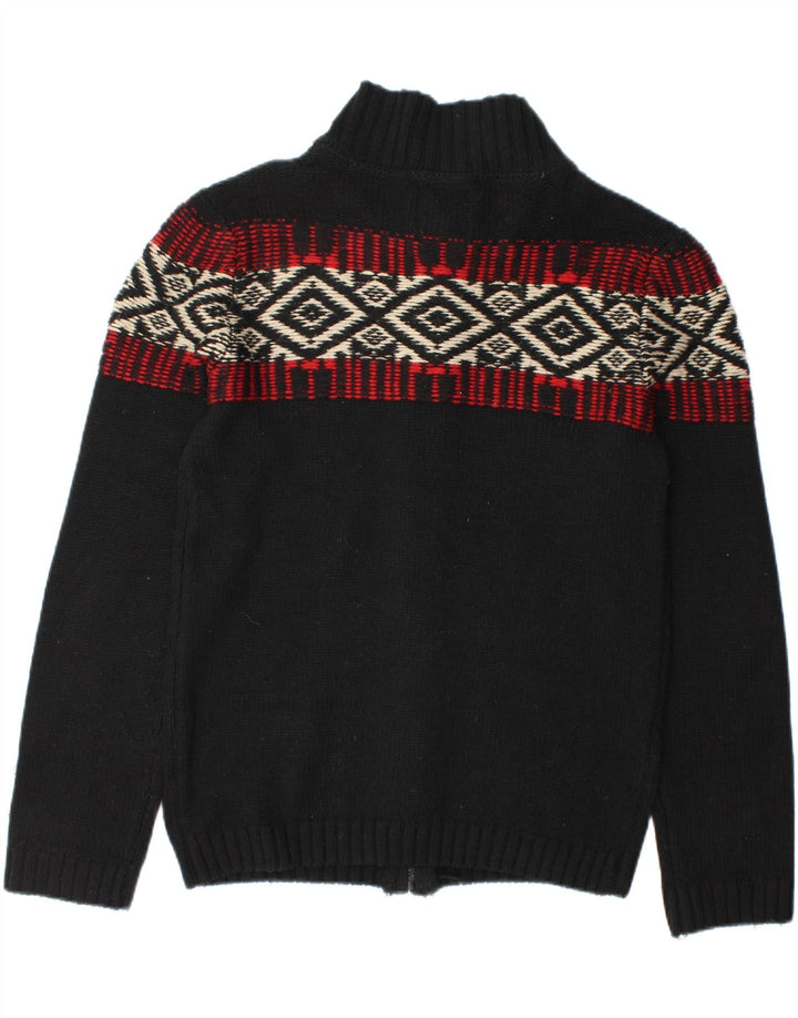 DESIGUAL Mens Graphic Jumper Sweater Medium Black Fair Isle Vintage Desigual and Second-Hand Desigual from Messina Hembry 