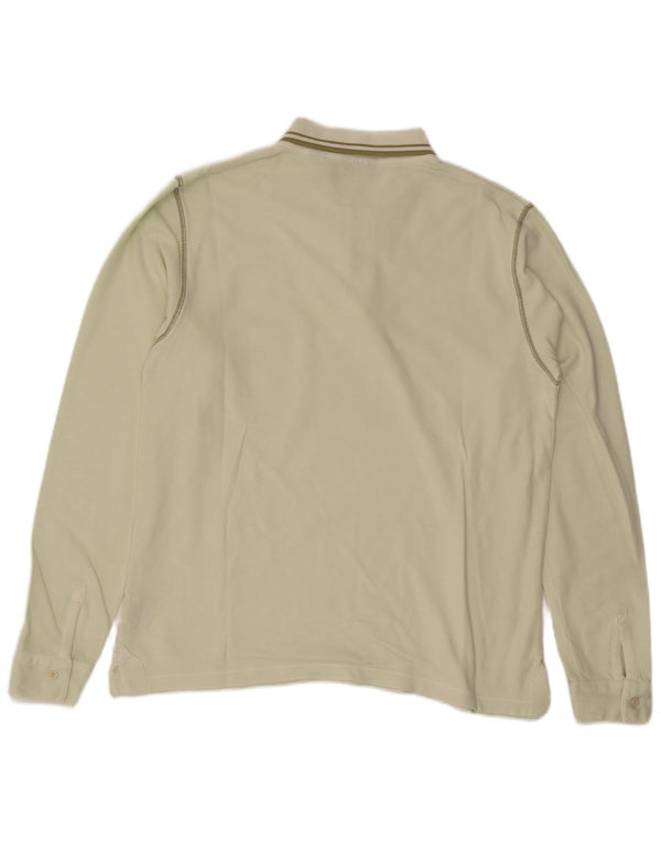 Polo da uomo a maniche lunghe Timberland grande cotone a righe verdi