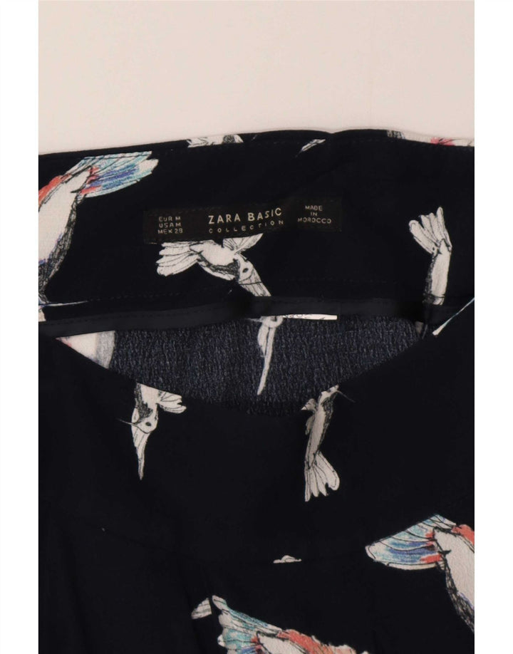 Pantaloncini casual con grafica Zara da donna medi W28 blu navy