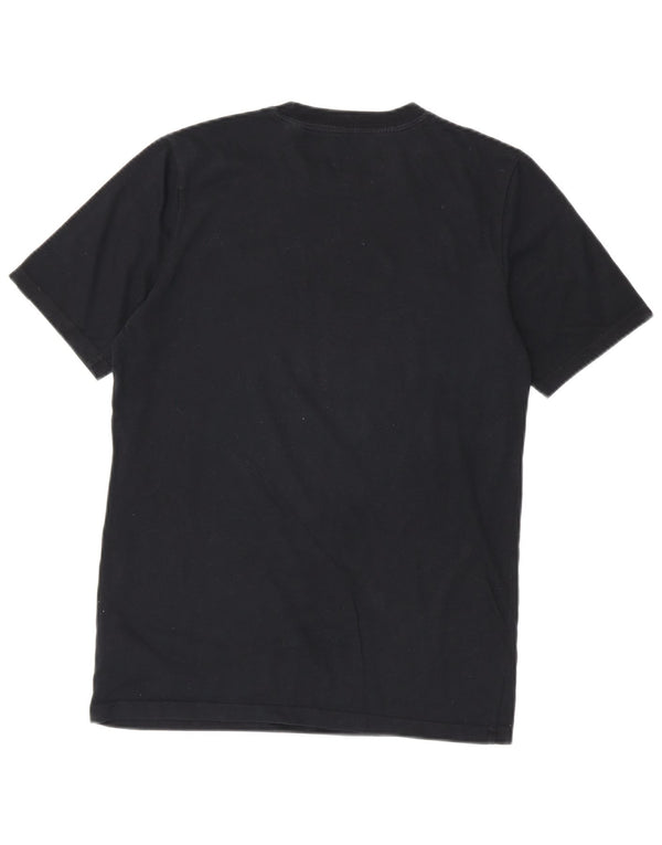 Adidas Boys Graphic T-Shirt Top 15-16 Years Black Cotton