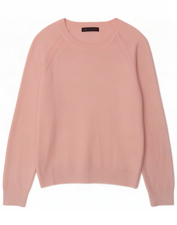 Marks & Spencer maglione da donna con scollo a barchetta UK 12 Acrilico rosa medio