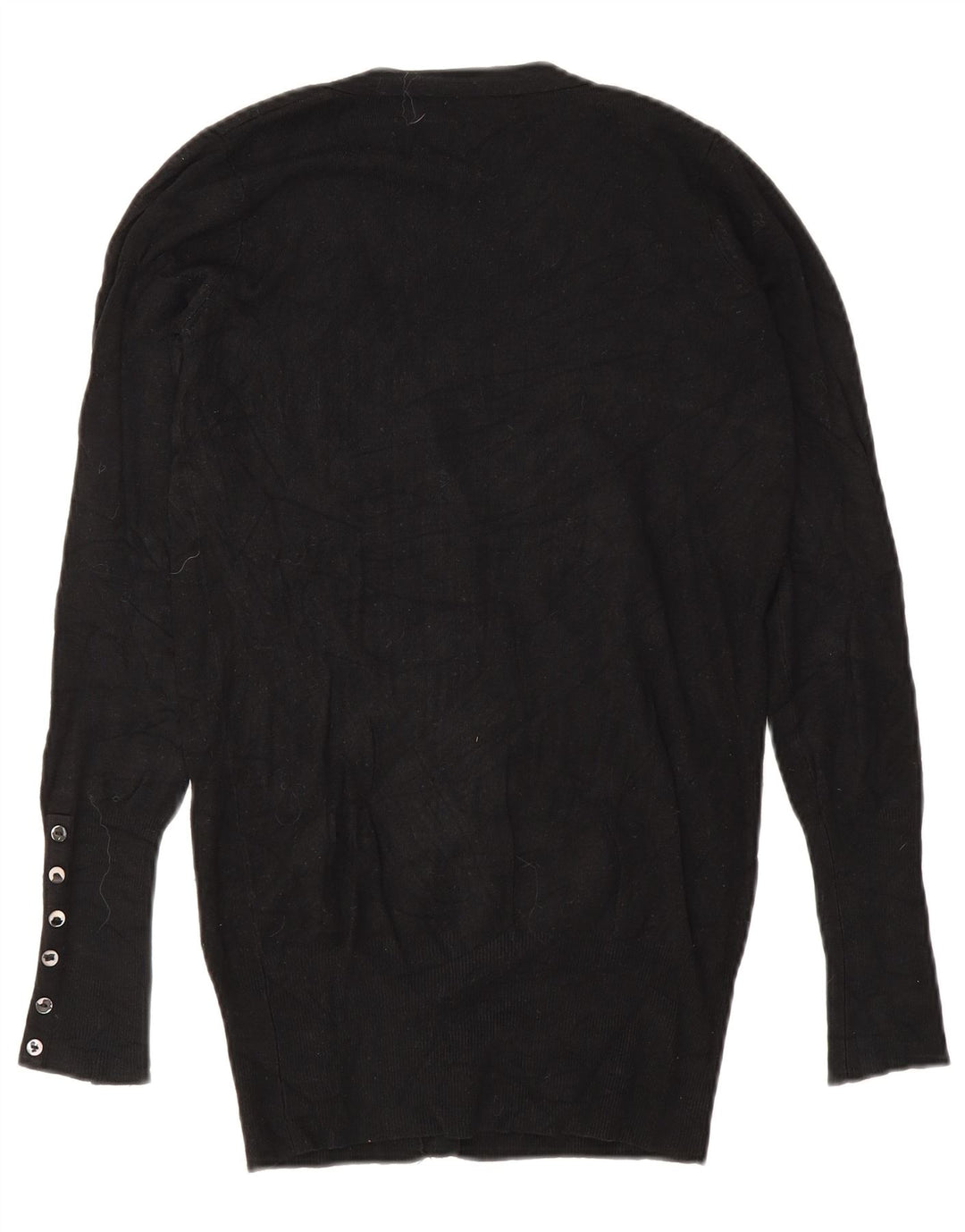 Maglione cardigan da donna Zara UK 10 piccolo rayon nero