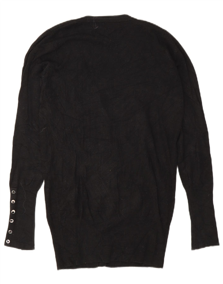Maglione cardigan da donna Zara UK 10 piccolo rayon nero