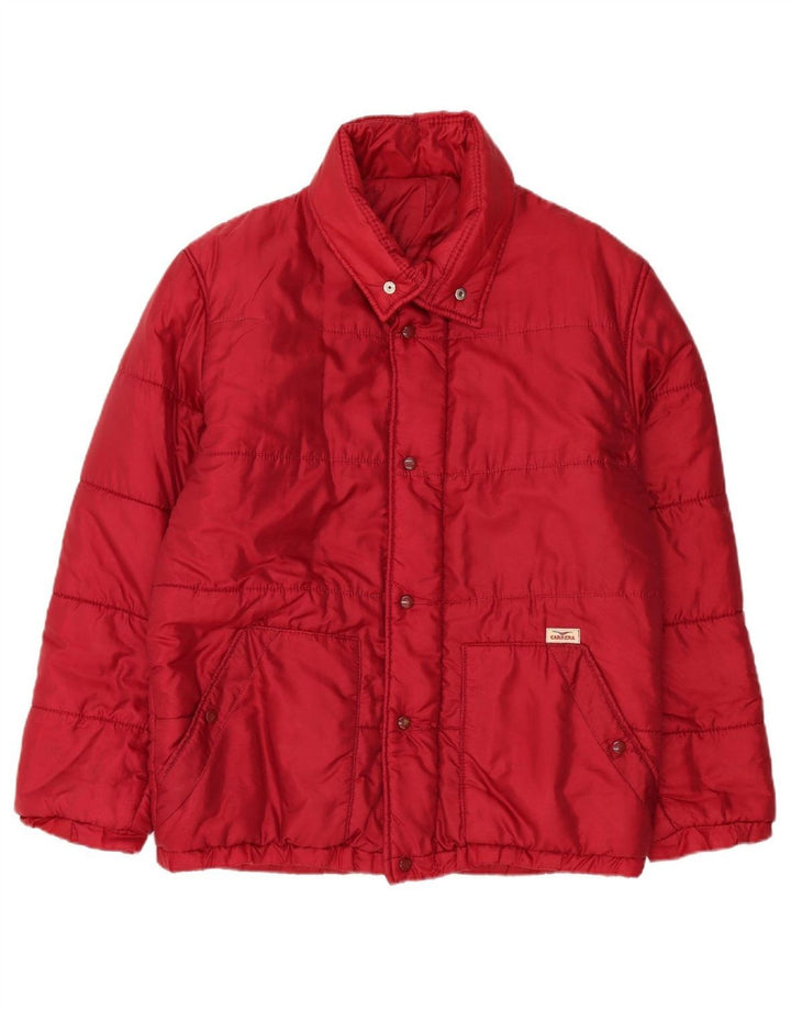 CARRERA Mens Padded Jacket UK 38 Medium Red Polyamide Vintage Carrera and Second-Hand Carrera from Messina Hembry 