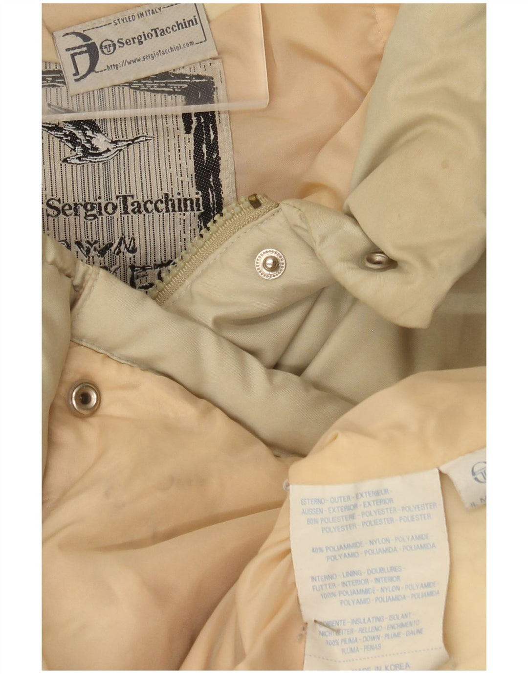 Giacca imbottita da donna Sergio Tacchini UK 18 XL Poliestere beige
