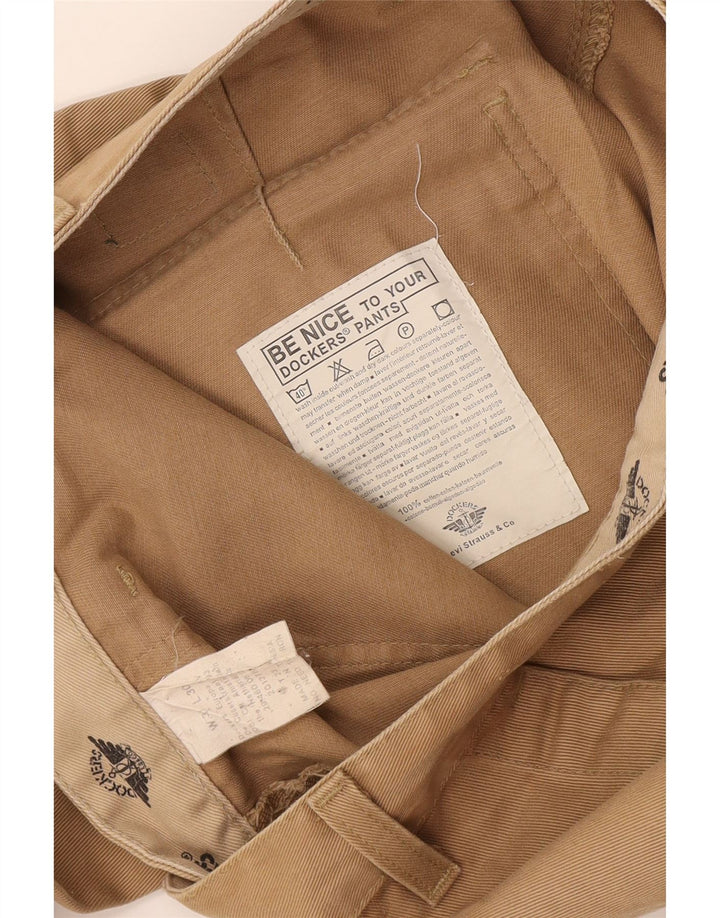Pantaloni cargo dritti da uomo Dockers W31 L30 in cotone marrone