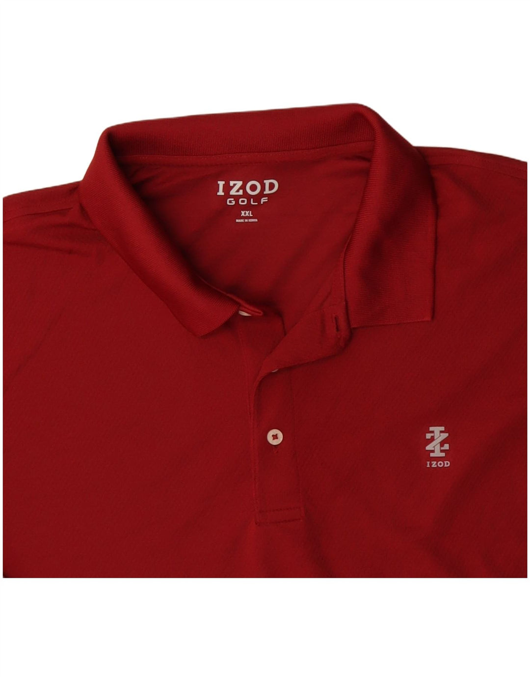 Polo da golf a maniche lunghe da uomo IZOD 2XL poliestere rosso