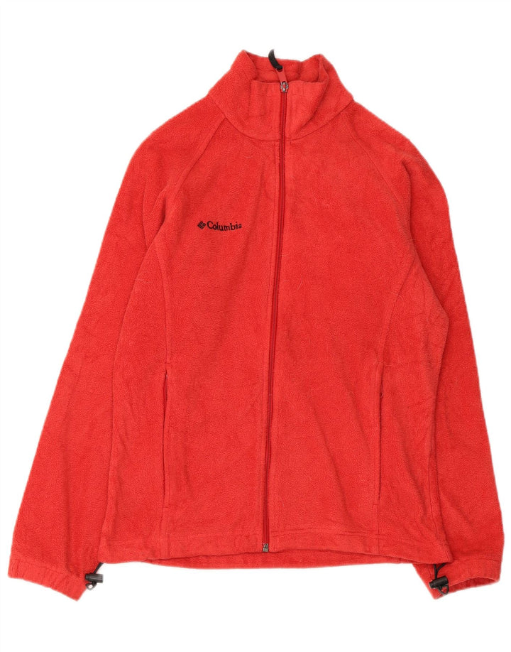 Giacca in pile da donna COLUMBIA UK 10 piccola rossa in poliestere