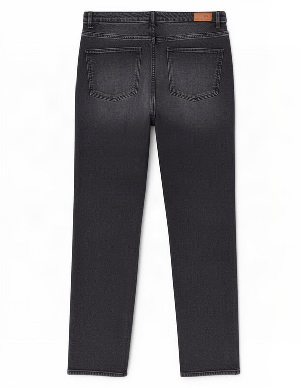 Jeans dritti da donna Zara EU 46 2XL W36 L28 Nero