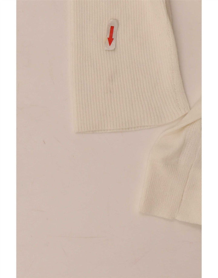Maglione maglione con scollo a barca da donna Marks & Spencer UK 10 piccolo bianco