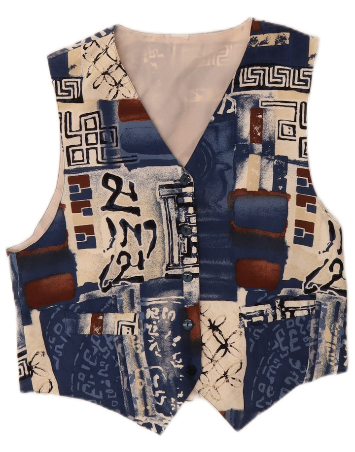 Gilet da donna VINTAGE UK 12 Patchwork medio multicolore