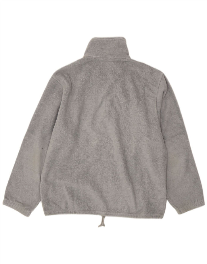 Maglione in pile da uomo con zip e collo Aesse grigio medio