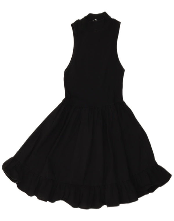 Abito maglione senza maniche da donna Zara UK 12 cotone nero medio