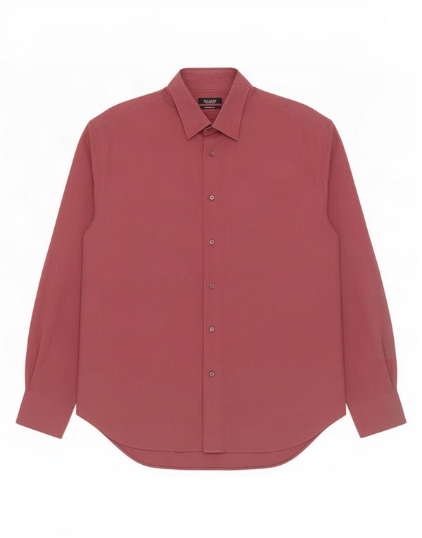Camicia sartoriale da uomo Zara EU 44 XL cotone bordeaux