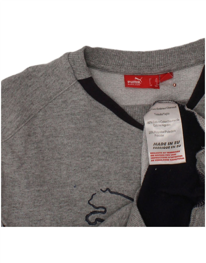 Felpa con grafica NIKE per ragazzi, 9-10 anni, cotone color block grigio