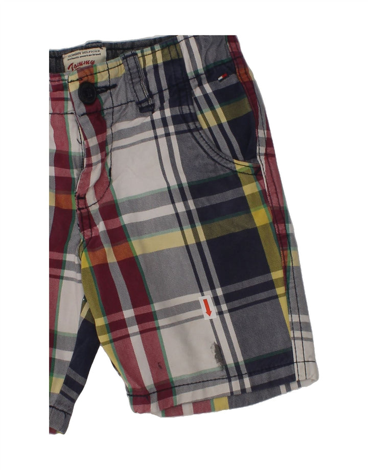 TOMMY HILFIGER Boys Casual Shorts 3-4 Years W20  Multicoloured Check Vintage Tommy Hilfiger and Second-Hand Tommy Hilfiger from Messina Hembry 