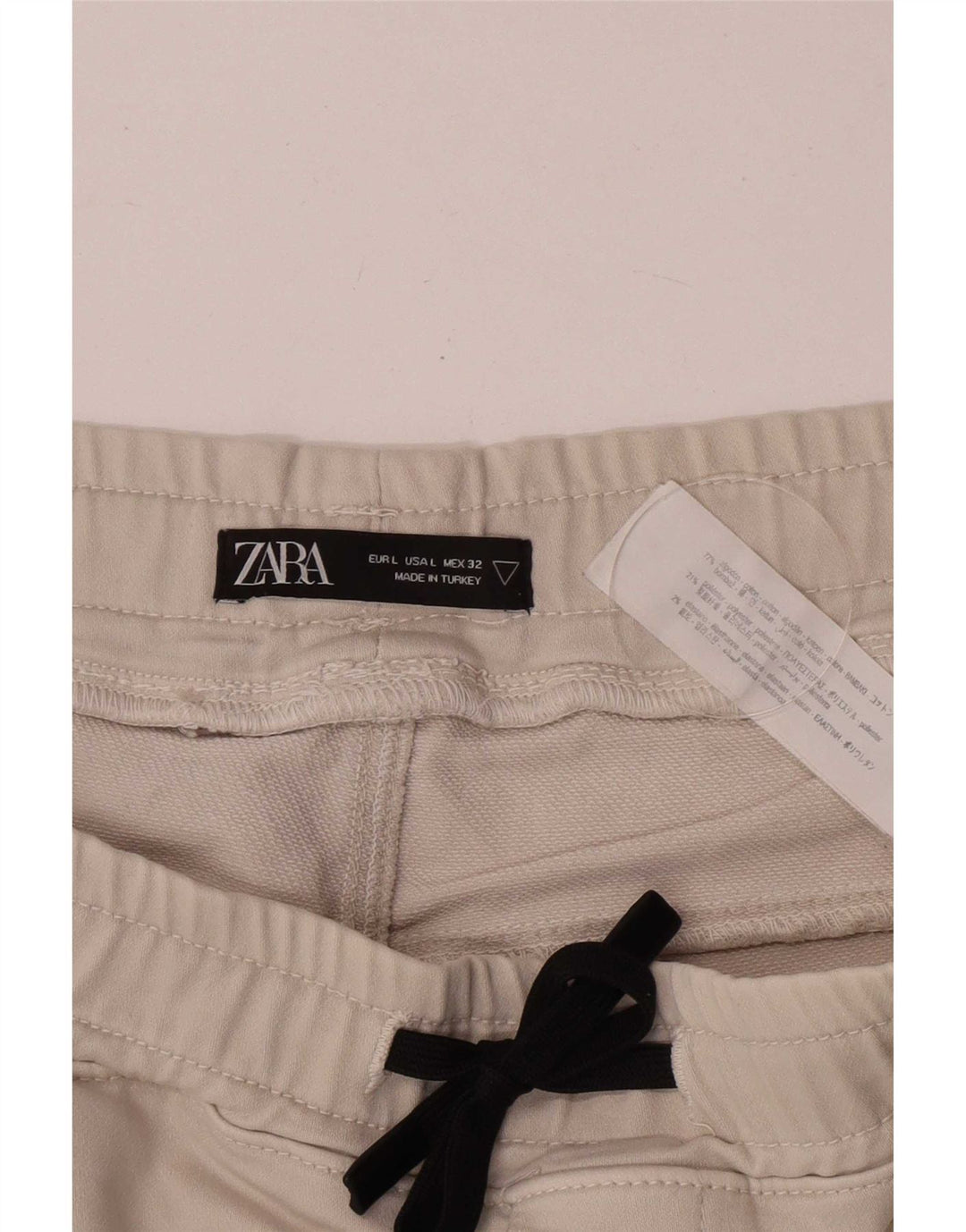 Pantaloncini sportivi Zara da uomo con vestibilità regolare, grandi, in cotone beige