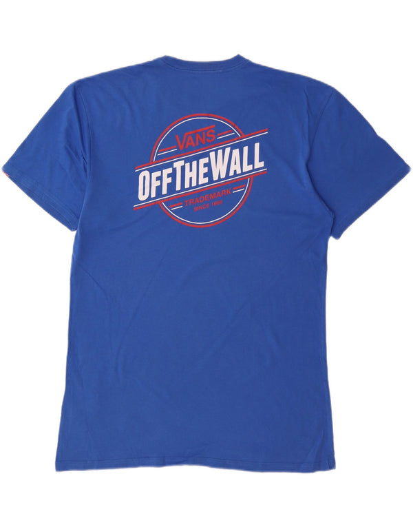 T-shirt grafica classica da uomo VANS Top grande in cotone blu
