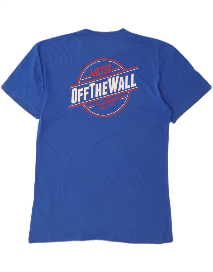 T-shirt grafica classica da uomo VANS Top grande in cotone blu
