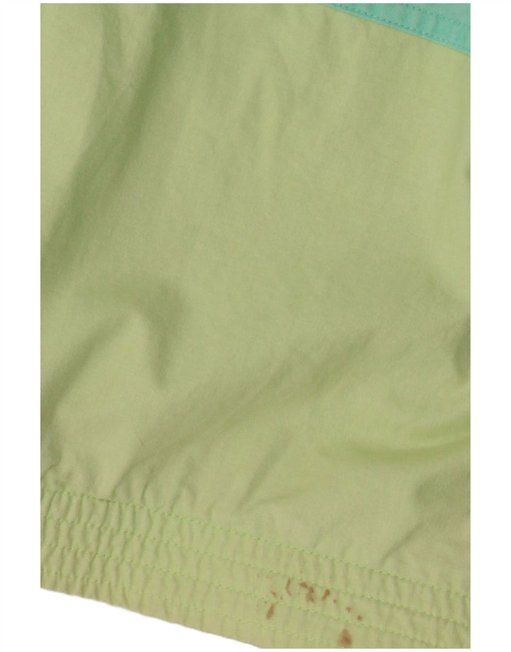 Giacca a vento oversize da donna vintage UK 20 2XL color block verde