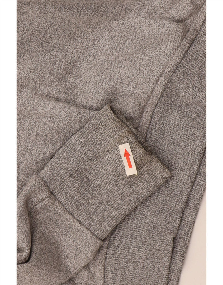 Maglione con cappuccio da donna SUPERDRY UK 14 Cotone screziato grigio medio