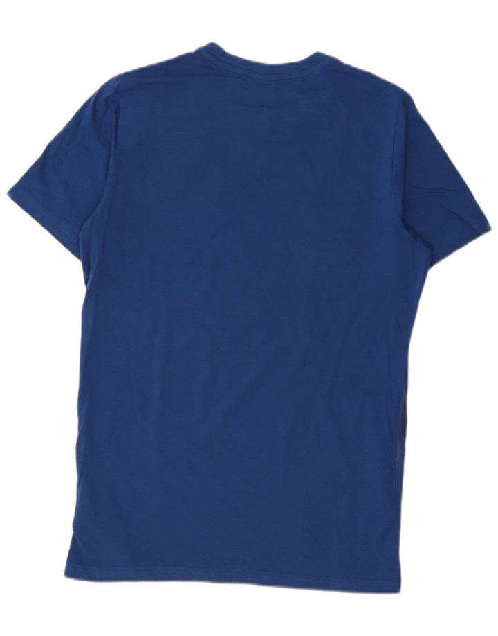 T-shirt grafica Puma da uomo Red Bull, piccola, in cotone geometrico blu