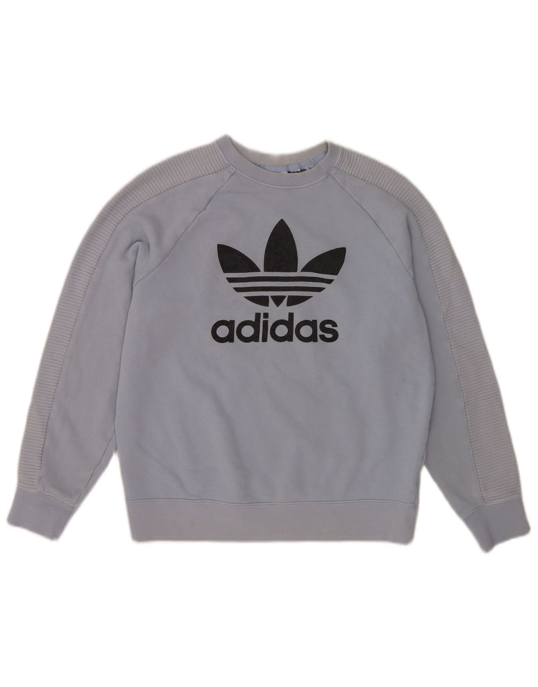 Felpa grafica da donna Adidas Jumper UK 10 Small Blue Cotton