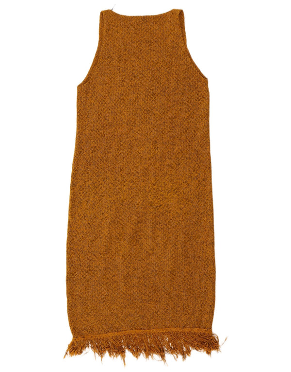 Abito maglione senza maniche da donna Zara UK 10 piccolo marrone screziato
