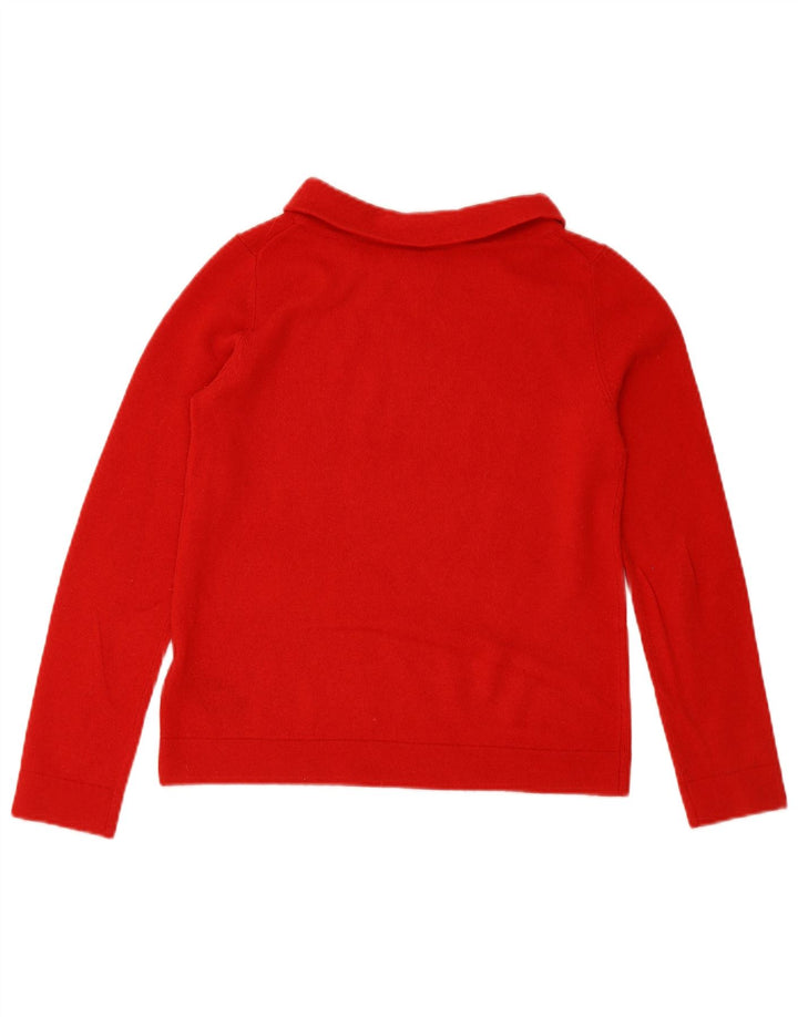Maglione maglione a collo alto da donna HOBBS UK 10 piccolo in lana rossa