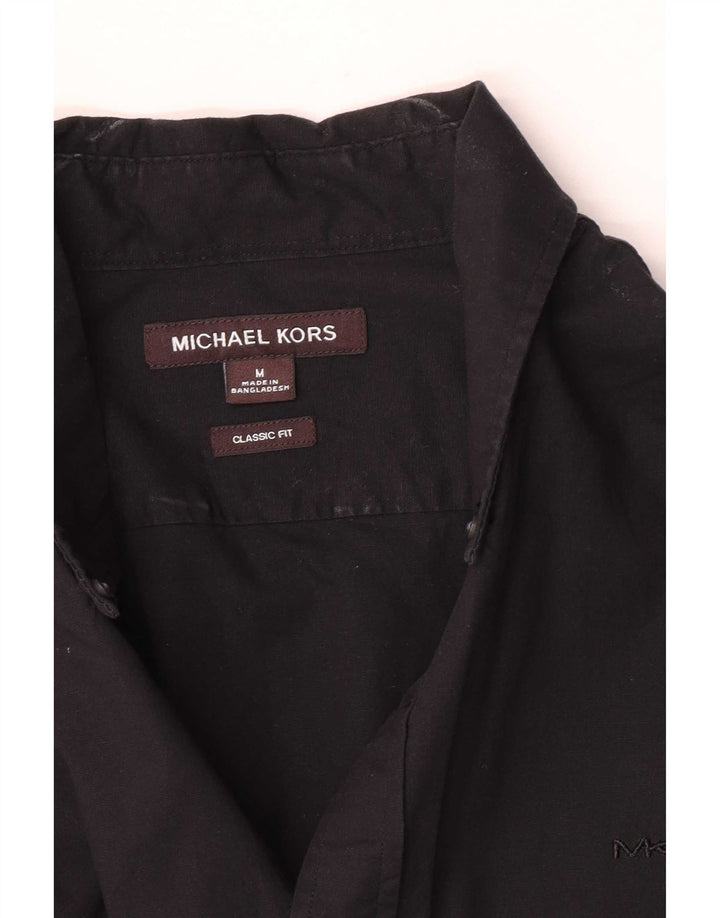 Michael Kors Camicia da uomo classica vestibilità media nera