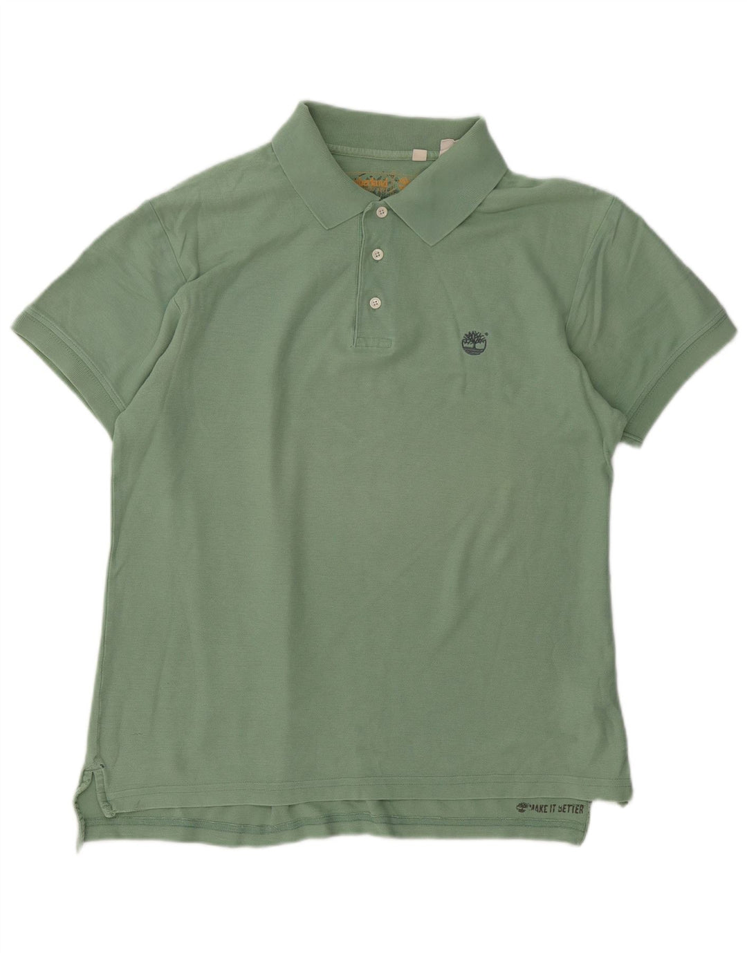 Polo da uomo Timberland in cotone verde medio
