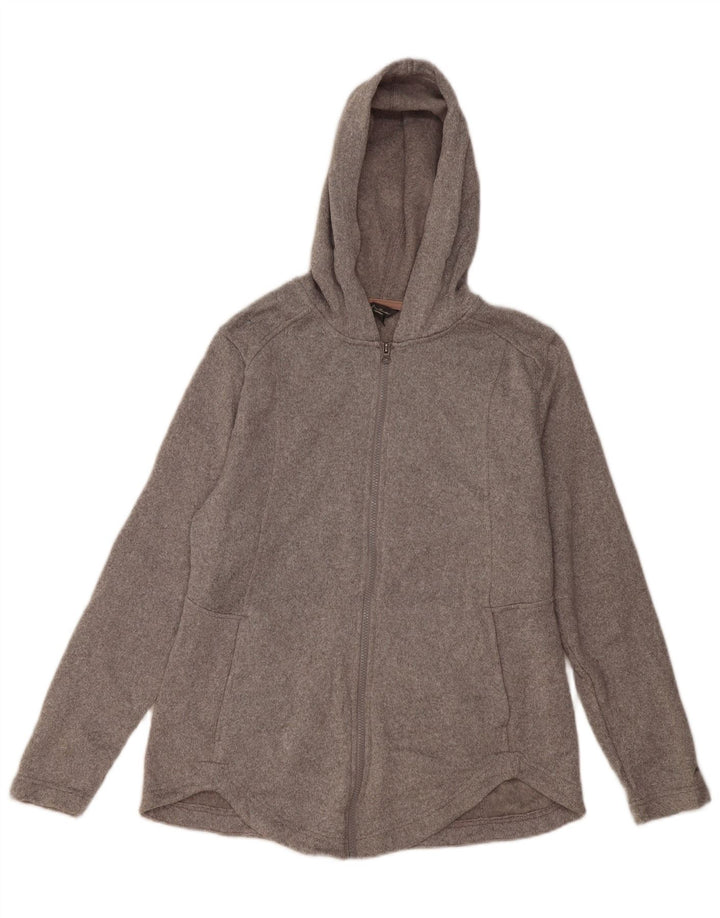 Felpa con cappuccio e zip da donna Eddie Bauer UK 18 XL Poliestere grigio