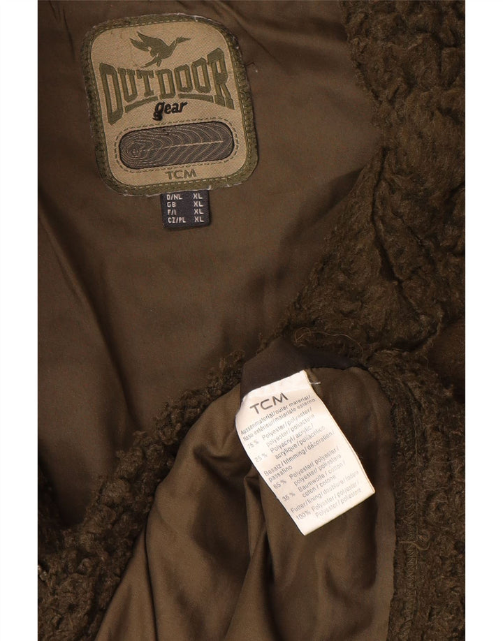 Giacca in pile da uomo TCM UK 42 XL Poliestere kaki
