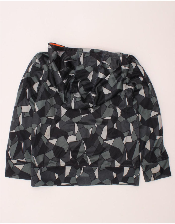 Felpa con cappuccio da bambino PUMA 7-8 anni Small in poliestere geometrico grigio