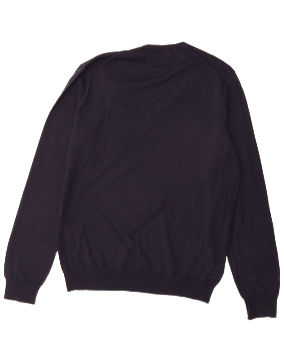 Maglione Zara da uomo con scollo a V grande in cotone blu navy